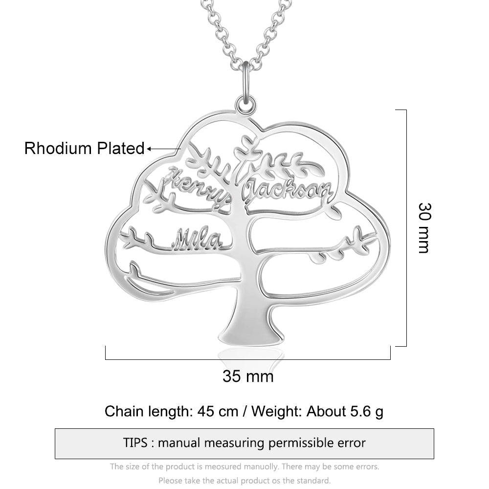 Personalized Rhodium Plated Name Necklace