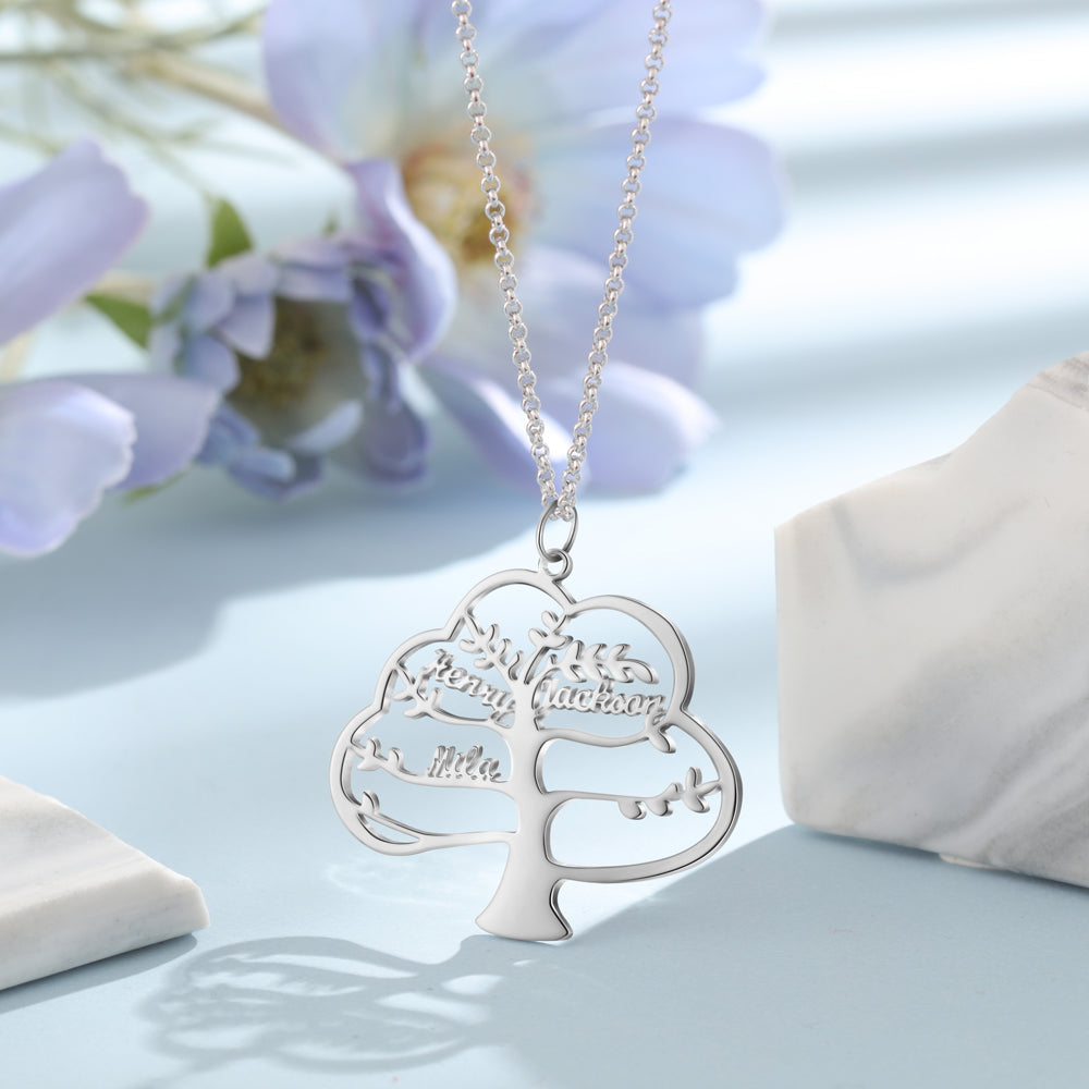 Personalized Rhodium Plated Name Necklace