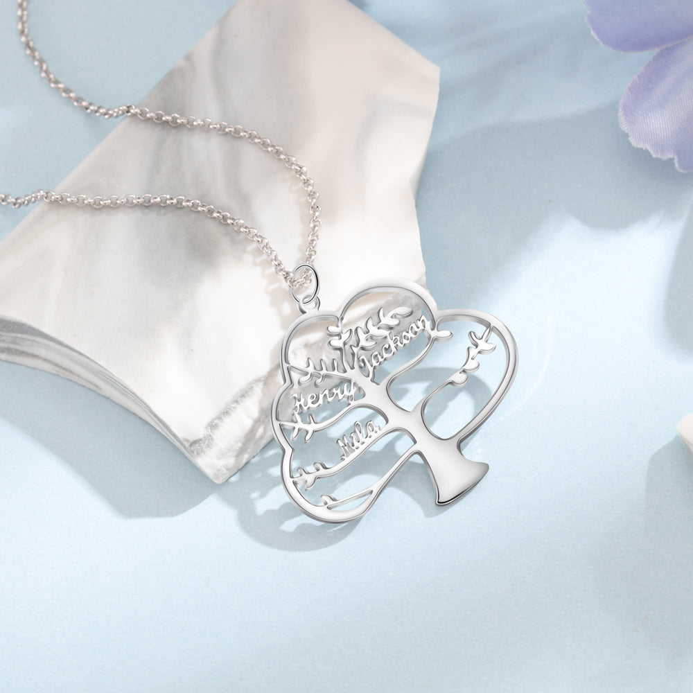 Personalized Rhodium Plated Name Necklace