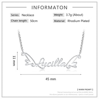 Personalized Wing Name Necklace