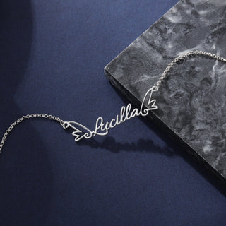 Personalized Wing Name Necklace