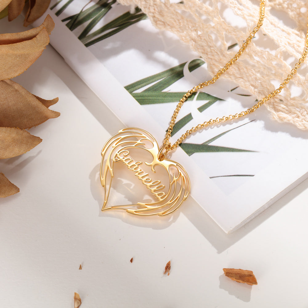 Personalized Heart Shape Name Necklace