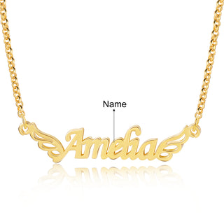 Personalized Rhodium Plated Name Necklace