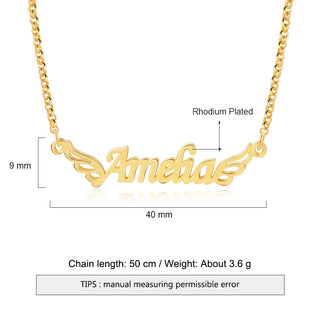 Personalized Rhodium Plated Name Necklace