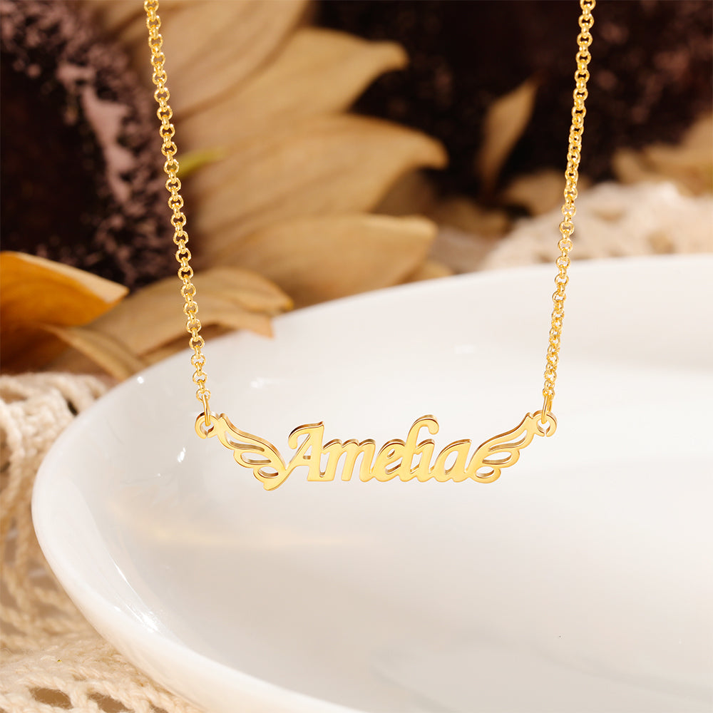 Personalized Rhodium Plated Name Necklace