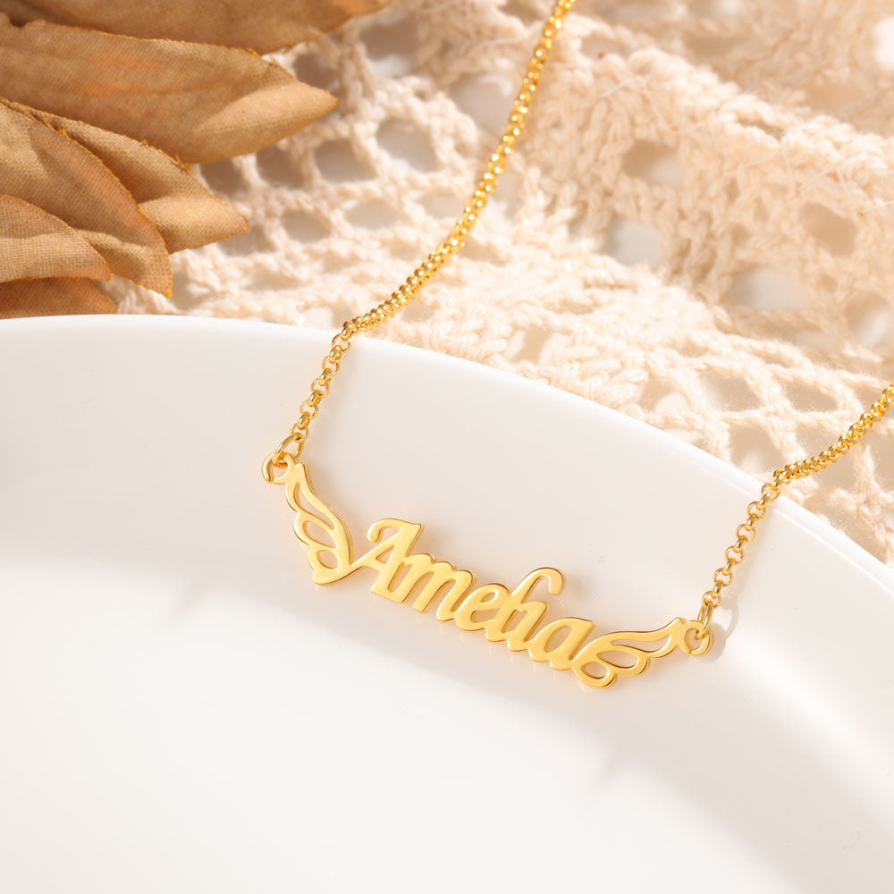 Personalized Rhodium Plated Name Necklace