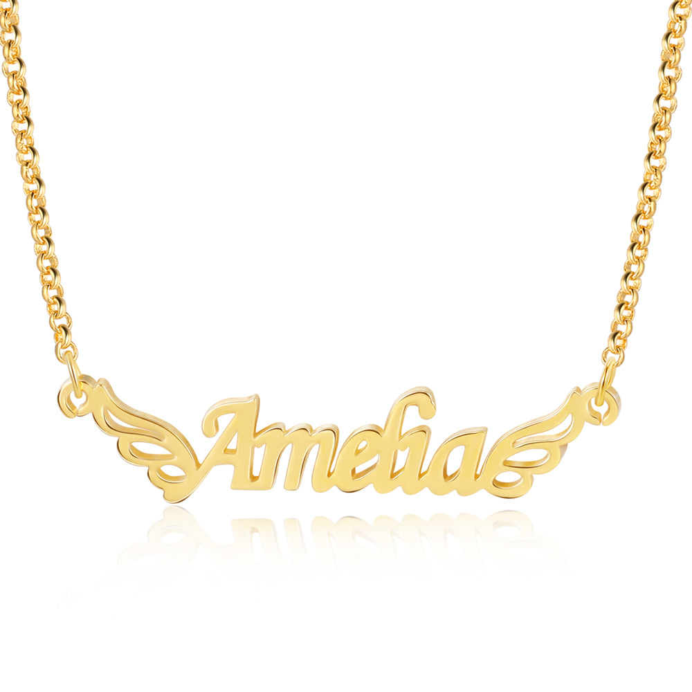 Personalized Rhodium Plated Name Necklace