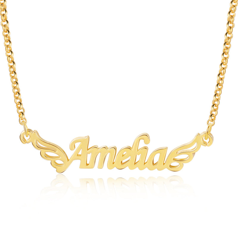 Personalized Rhodium Plated Name Necklace