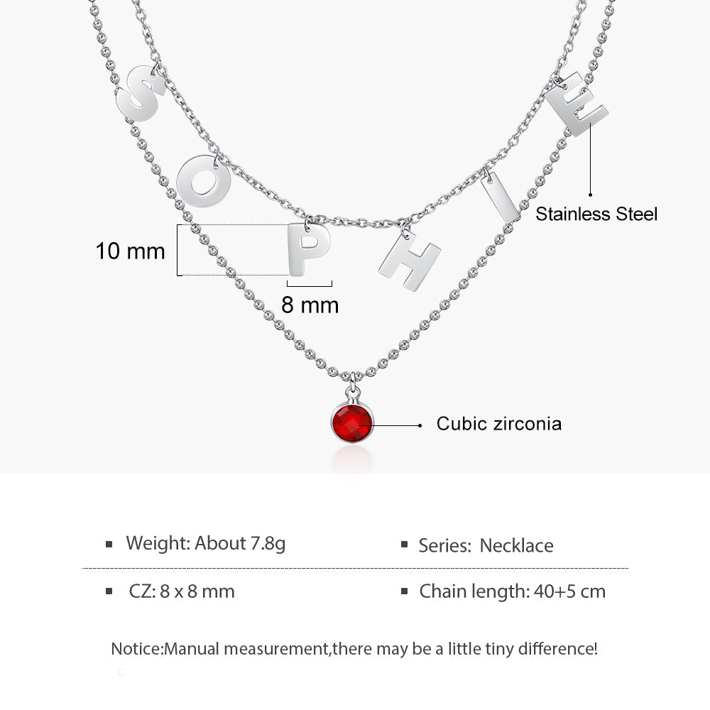 Personalized Stainless Steel Letter Necklace