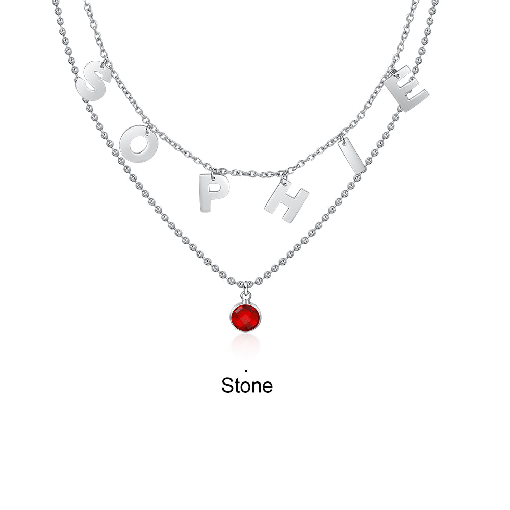 Personalized Stainless Steel Letter Necklace
