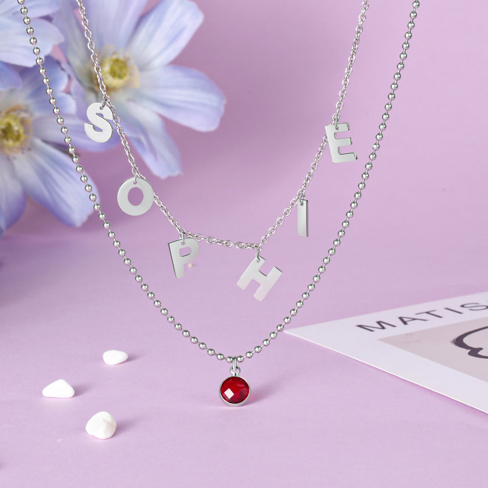 Personalized Stainless Steel Letter Necklace