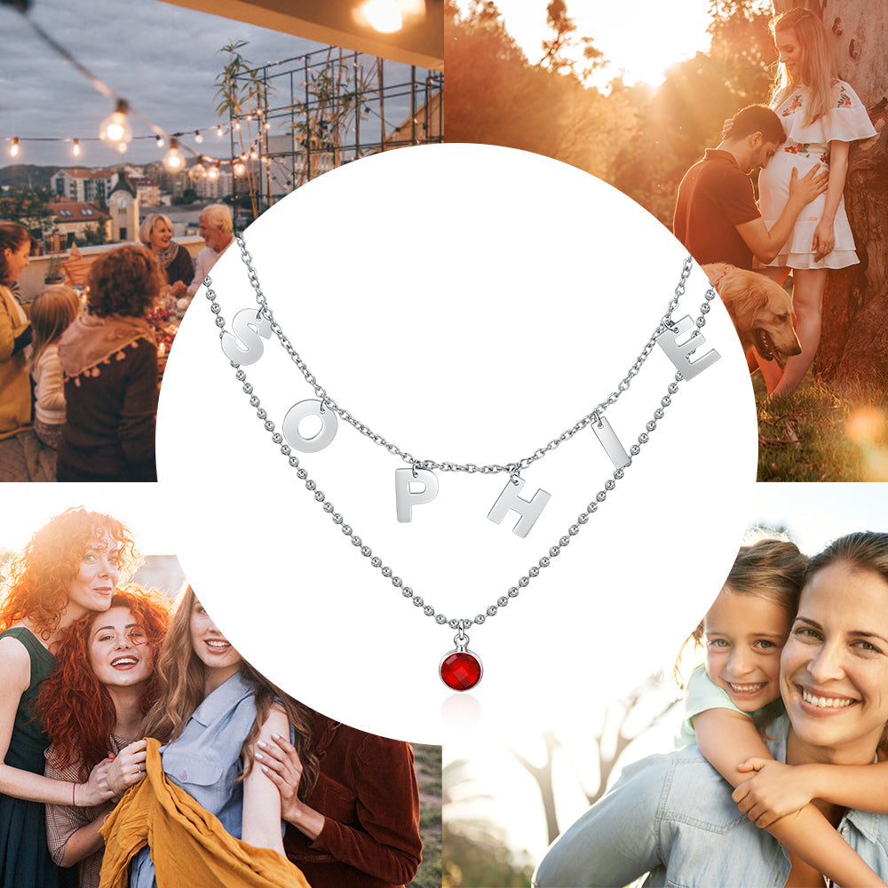 Personalized Stainless Steel Letter Necklace