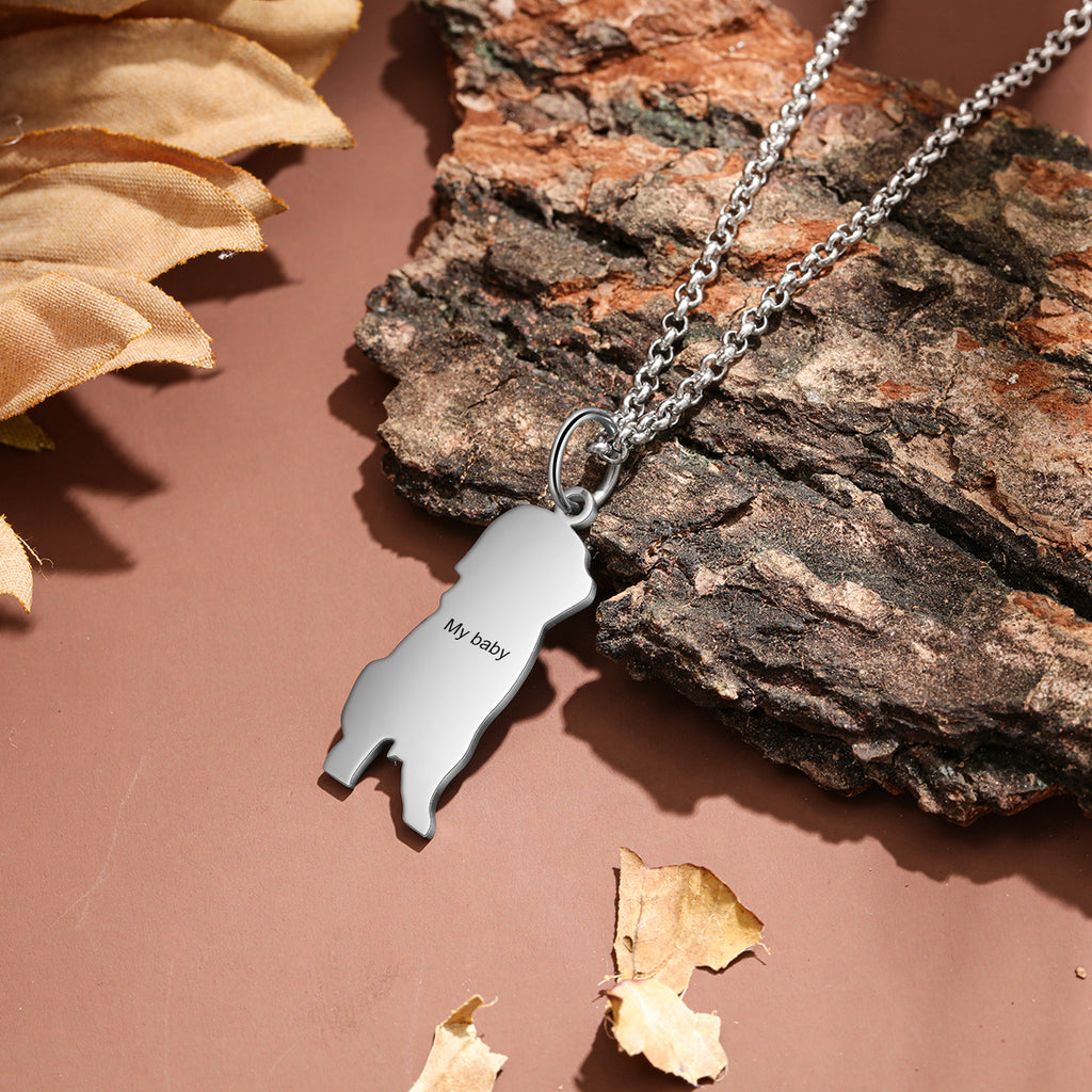 Personalized Stainless Steel Pet Animal Shadow Carving Necklace