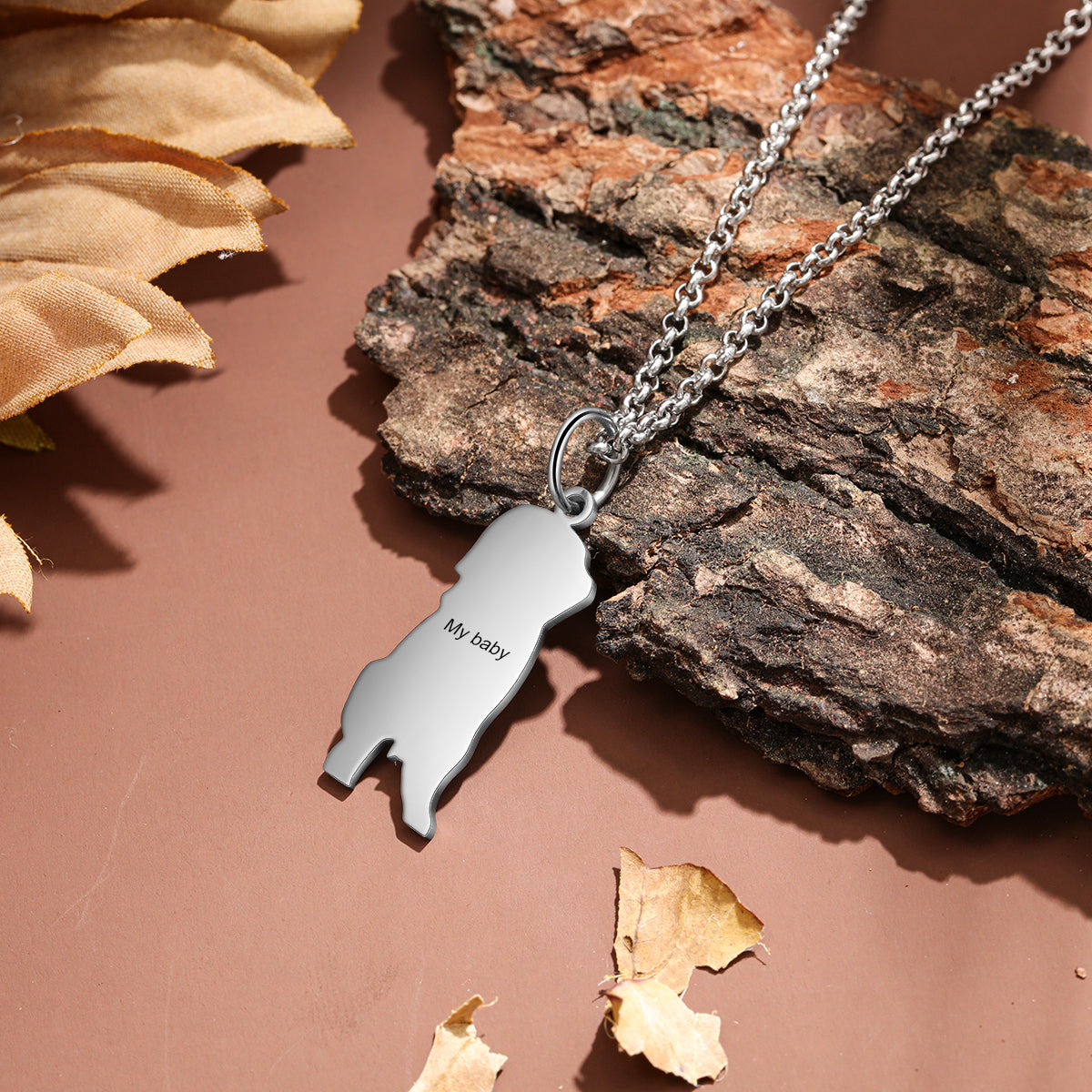 Personalized Stainless Steel Pet Animal Shadow Carving Necklace