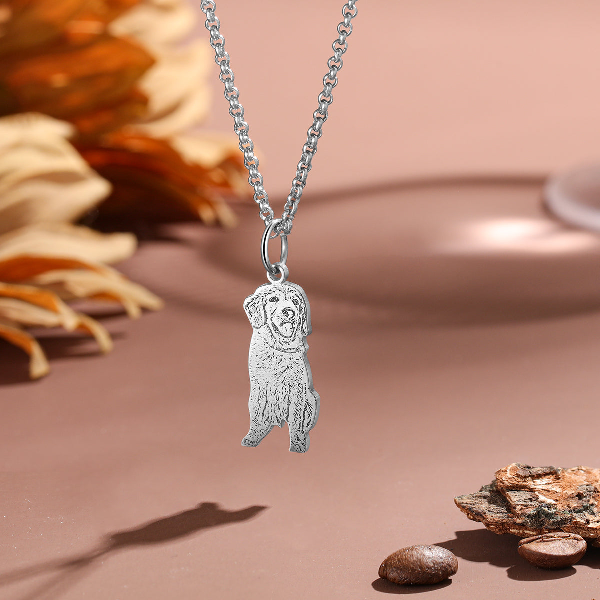 Personalized Stainless Steel Pet Animal Shadow Carving Necklace