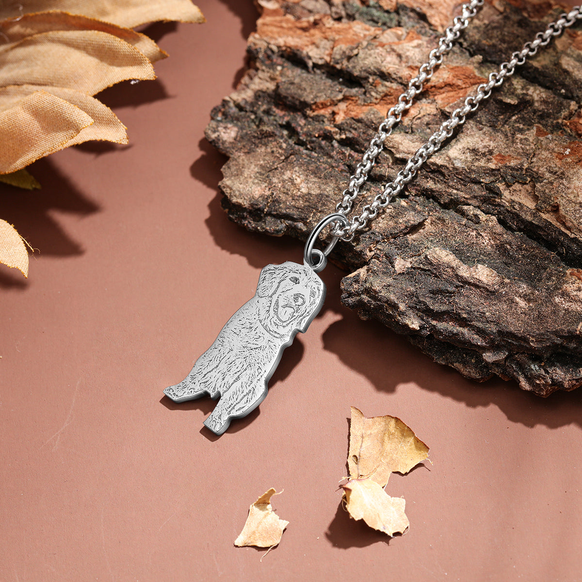 Personalized Stainless Steel Pet Animal Shadow Carving Necklace