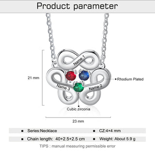 Rhodium Plated Infinity Necklace