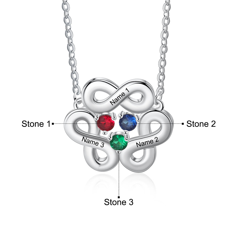 Rhodium Plated Infinity Necklace