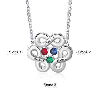 Rhodium Plated Infinity Necklace
