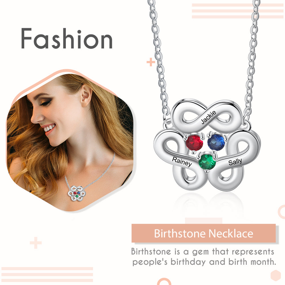 Rhodium Plated Infinity Necklace