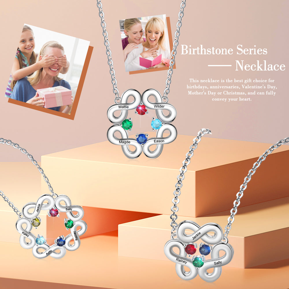 Rhodium Plated Infinity Necklace
