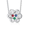 Rhodium Plated Infinity Necklace