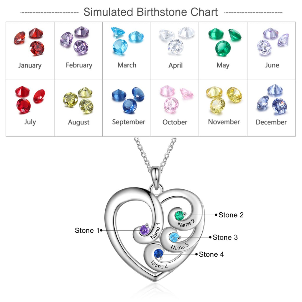 Rhodium Plated Heart Shape Necklace