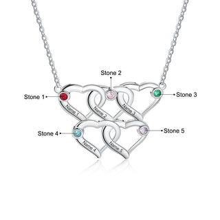 Rhodium Plated Heart Shape Necklace