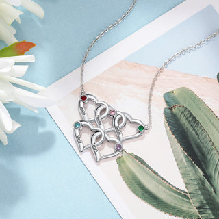 Rhodium Plated Heart Shape Necklace