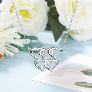 Rhodium Plated Heart Shape Necklace