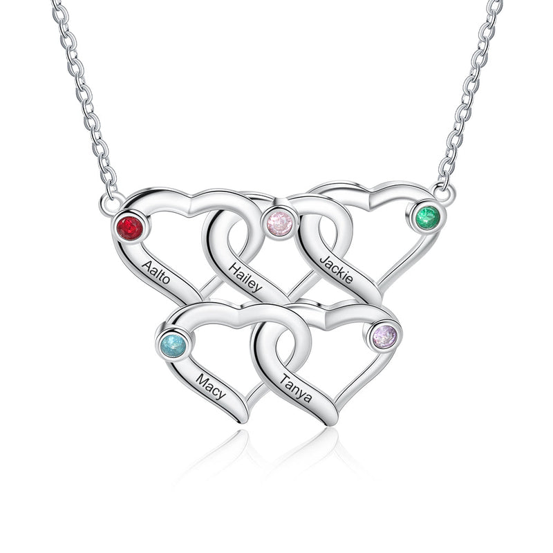 Rhodium Plated Heart Shape Necklace