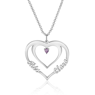 Custom Personalized Rhodium Plated Name Necklace
