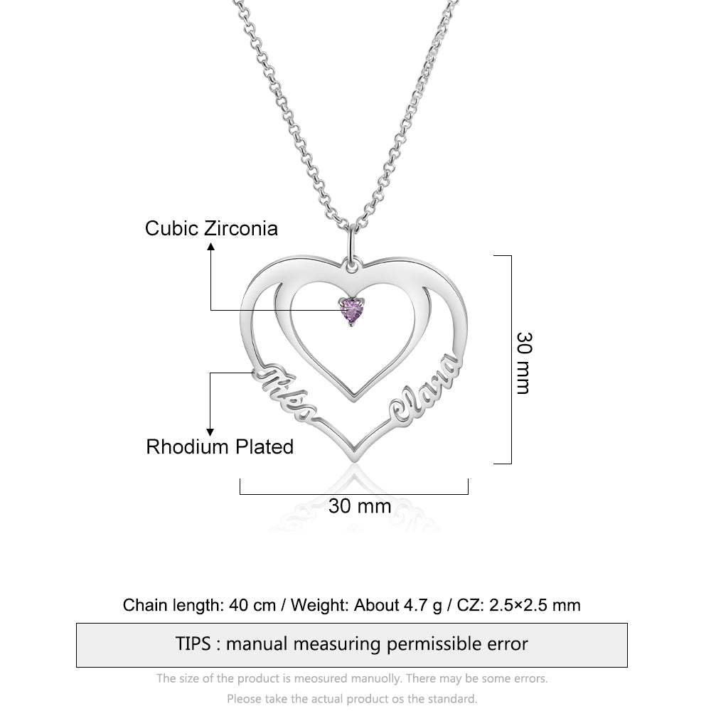 Custom Personalized Rhodium Plated Name Necklace