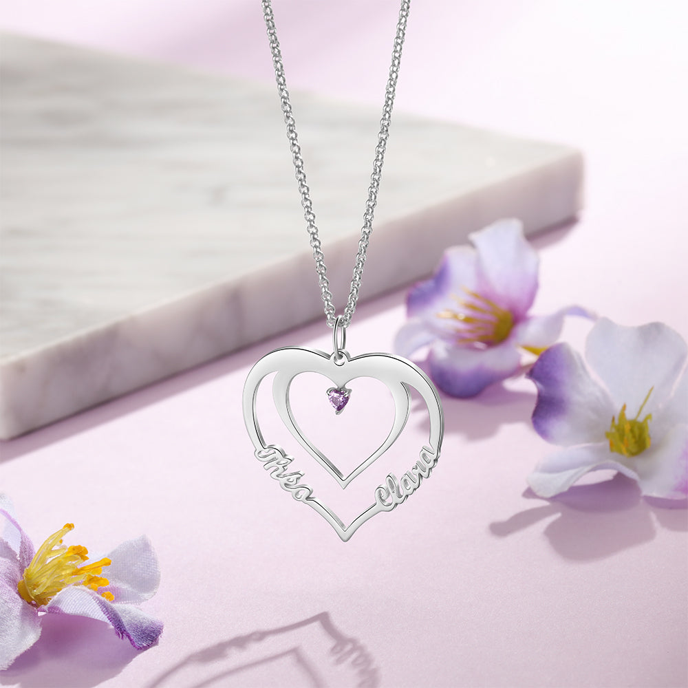 Custom Personalized Rhodium Plated Name Necklace