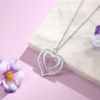 Custom Personalized Rhodium Plated Name Necklace