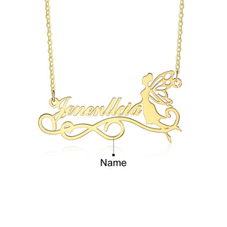 Personalized Butterfly Fairy Name Necklace
