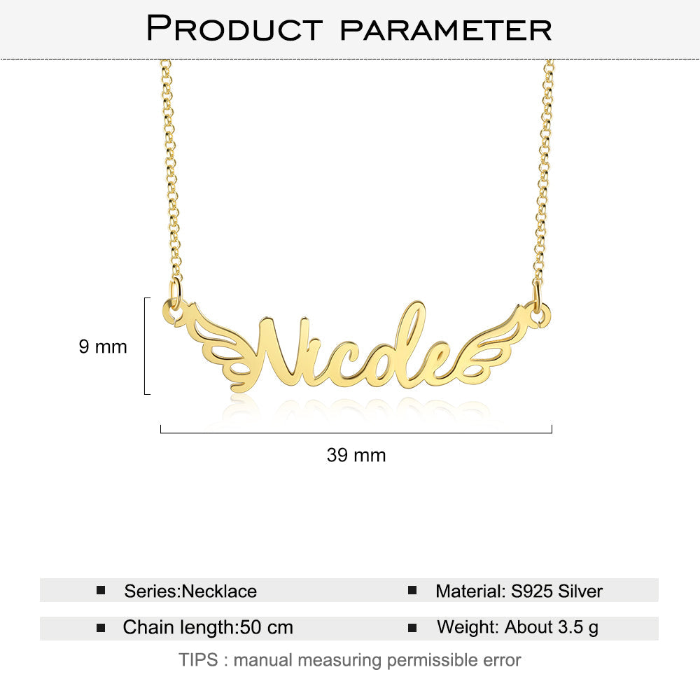 Personalized 925 Sterling Silver Name Necklace