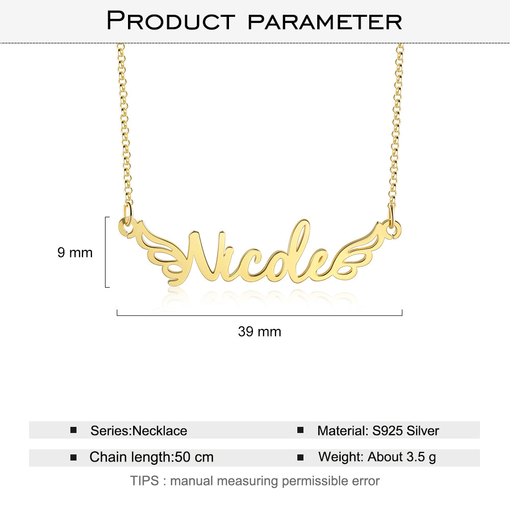 Personalized 925 Sterling Silver Name Necklace