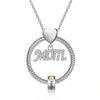 Personalized Rhodium Plated MOM Necklace