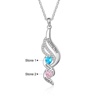 Rhodium Plated Mother Necklace