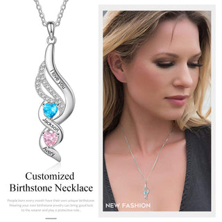 Rhodium Plated Mother Necklace