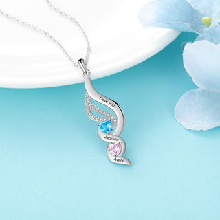 Rhodium Plated Mother Necklace