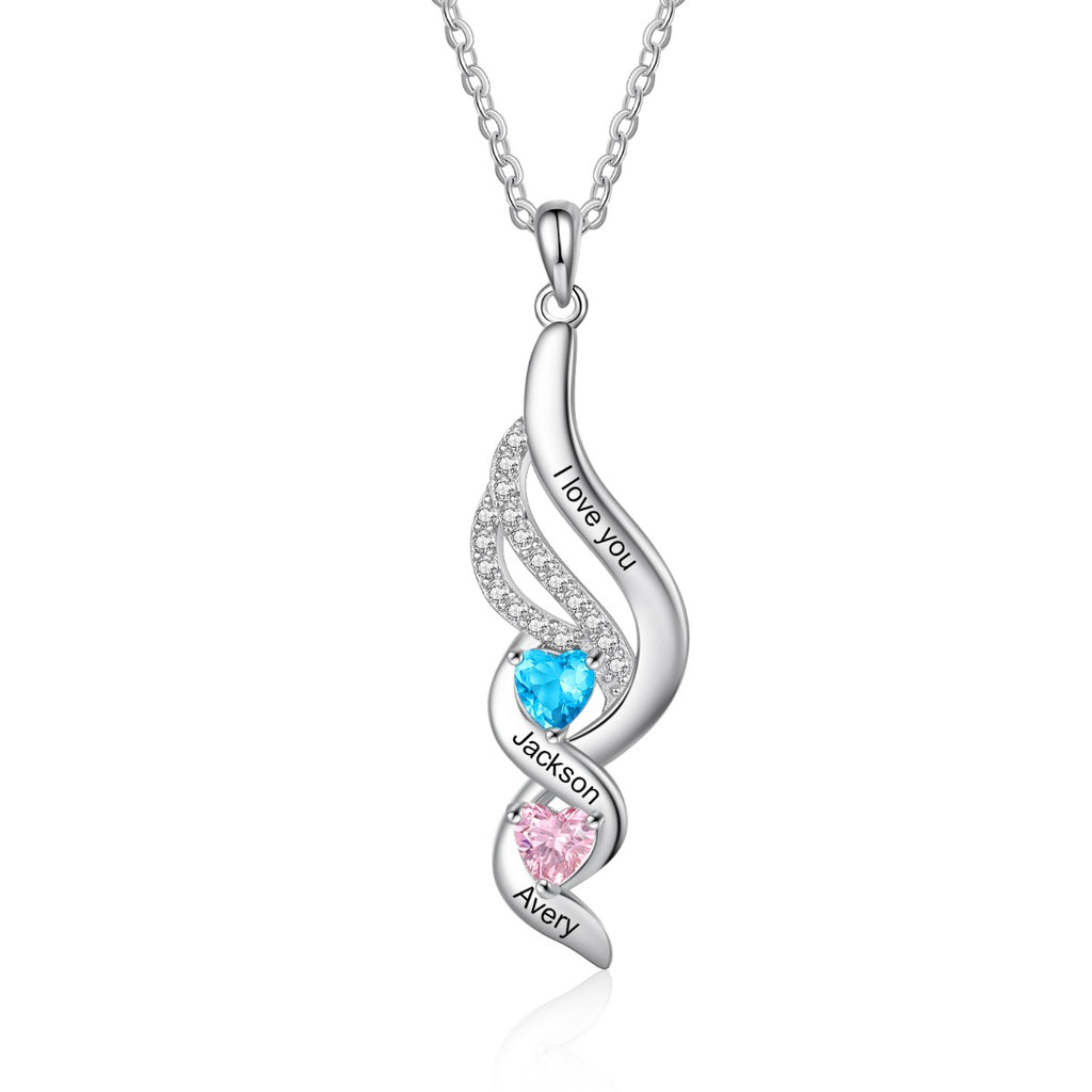 Rhodium Plated Mother Necklace