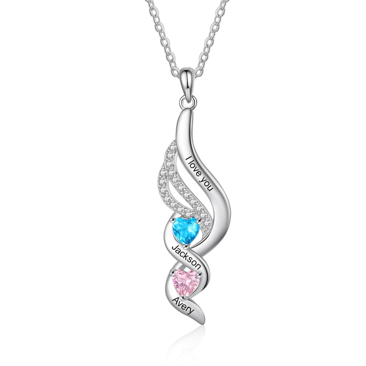Rhodium Plated Mother Necklace