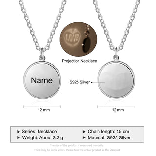 S925 silver Projection Custom Necklace