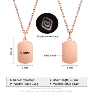 Personalized S925Silver Projection Necklace