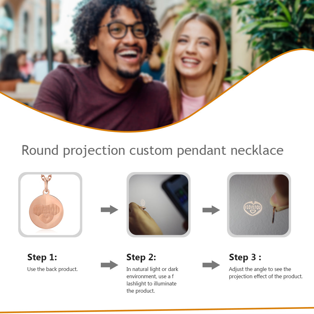 Personalized S925 silver Projection Necklace