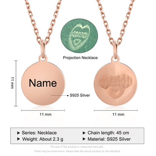 Personalized S925 silver Projection Necklace