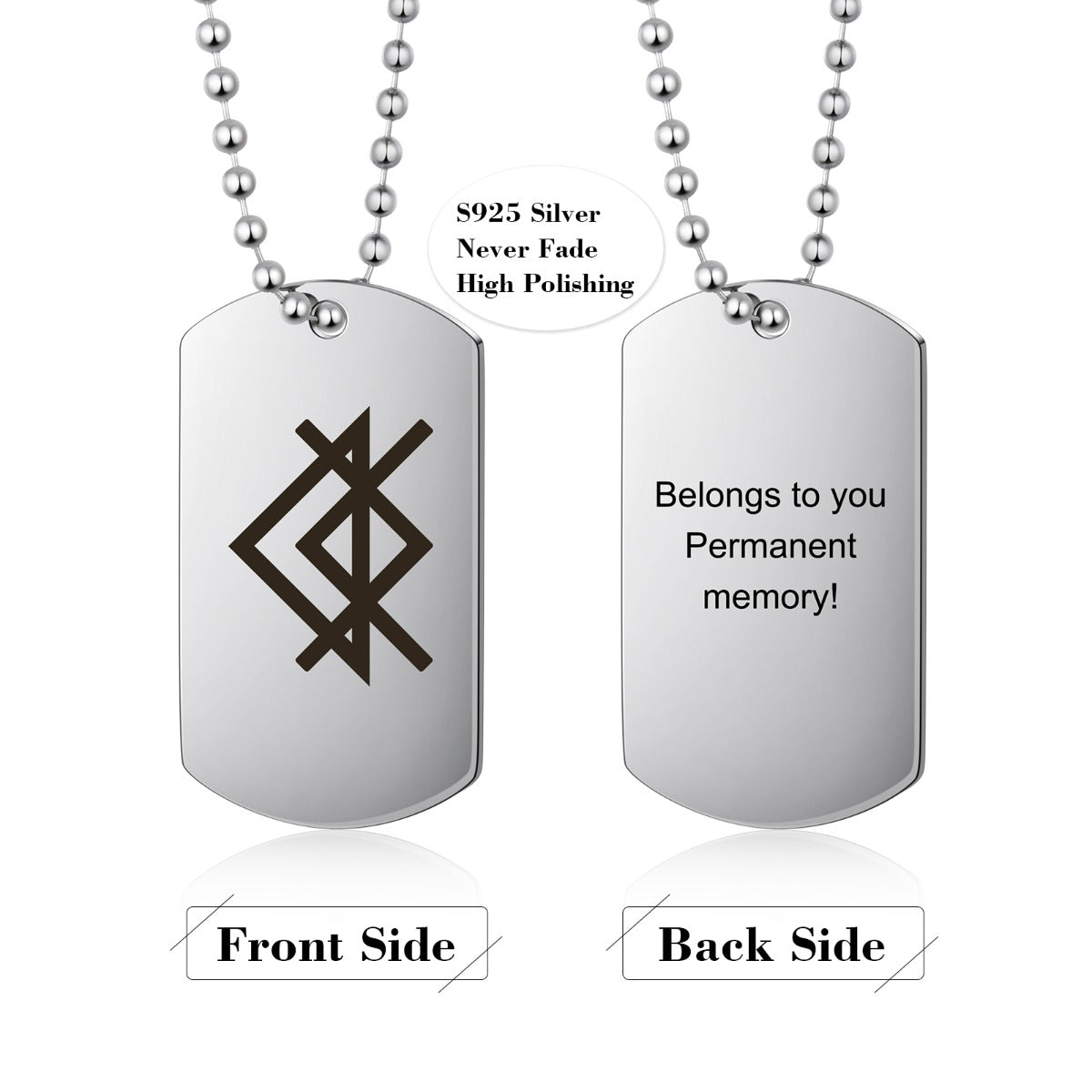Personalized Shield Pendant Necklace