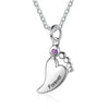 S925 Silver Baby Feet Necklace